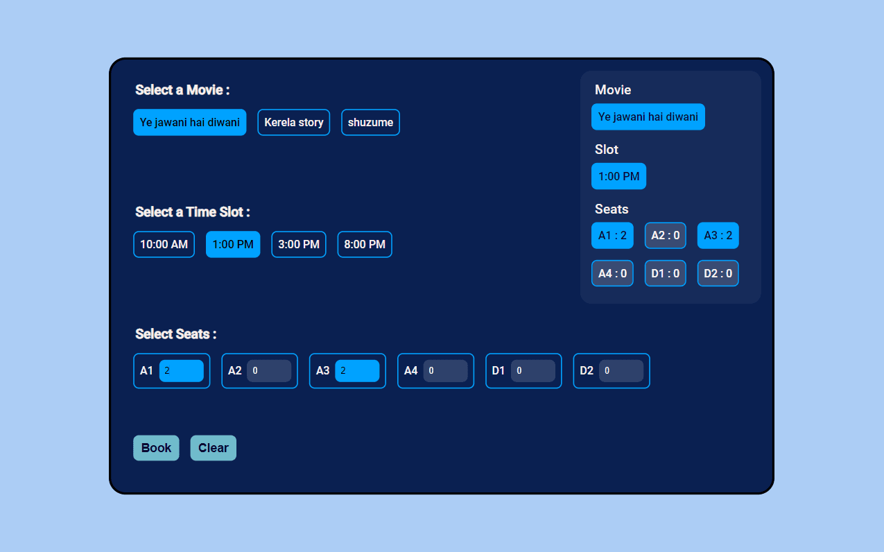 Movie booking backend